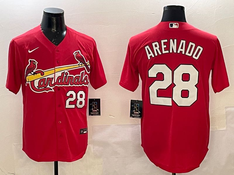 Men St.Louis Cardinals #28 Arenado Red Game 2025 Nike MLB Jersey style 2->st.louis cardinals->MLB Jersey